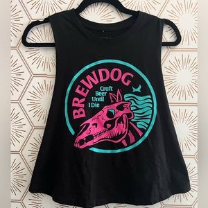 BrewDog cropped cutout muscle tank